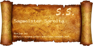 Sagmeister Sarolta névjegykártya