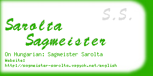 sarolta sagmeister business card